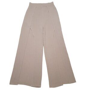 Streetwear Society Pants Womens Juniors Small Brown Tan‎ Open Wide Leg Stretch